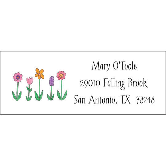 Wild Flowers Return Address Labels